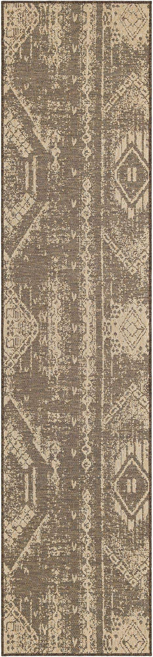 Natural and Brown 2' 9 x 12' Dunes Runner Area Rug 100% Polypropylene With Cotton Backing Carpet for Living, Dining, Office, Dorms, Bedrooms for Sale at Rug Engine