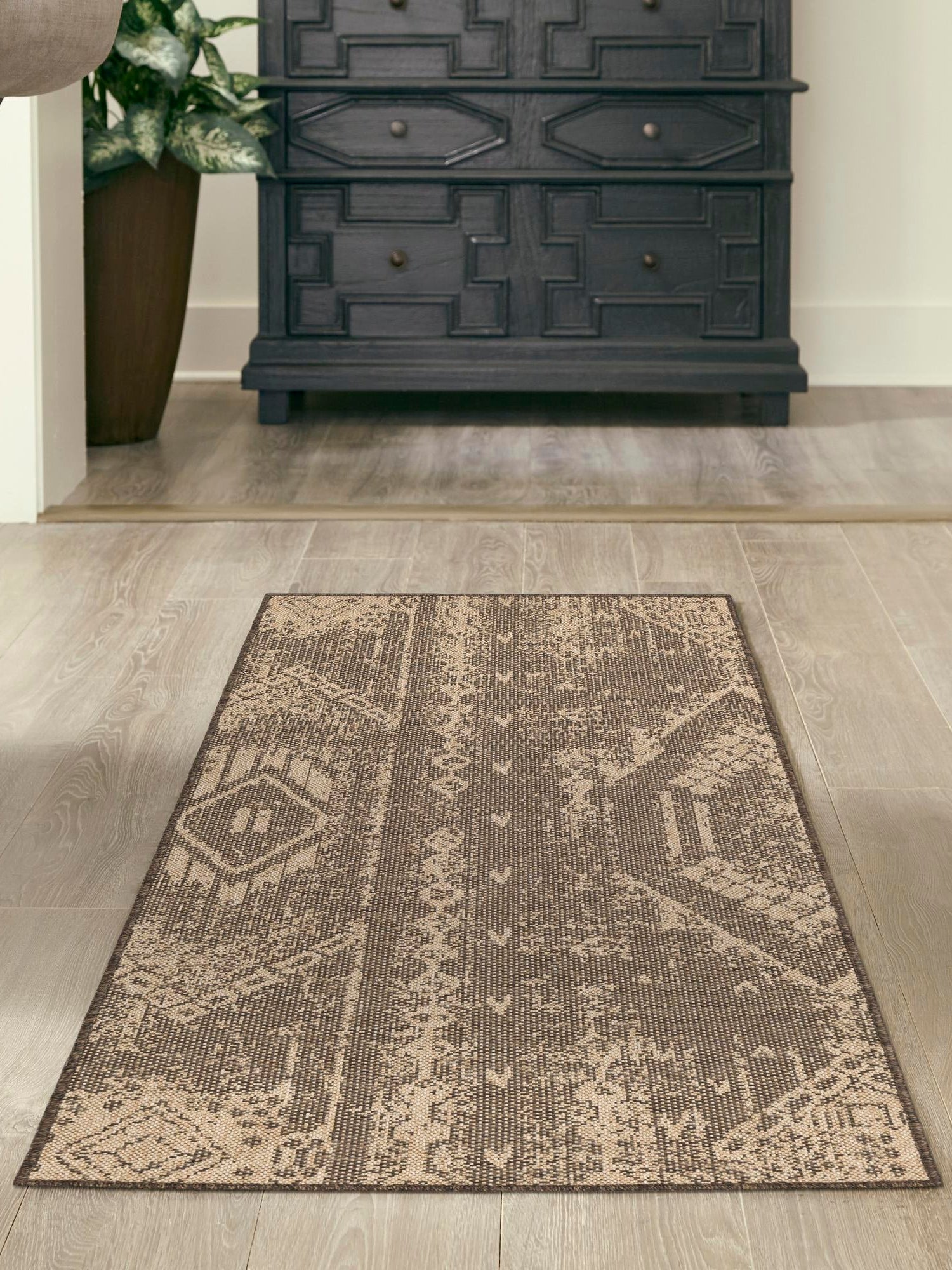 Natural and Brown 2' 9 x 6' 1 Dunes Runner Area Rug 100% Polypropylene With Cotton Backing Carpet for Living, Dining, Office, Dorms, Bedrooms for Sale at Rug Engine