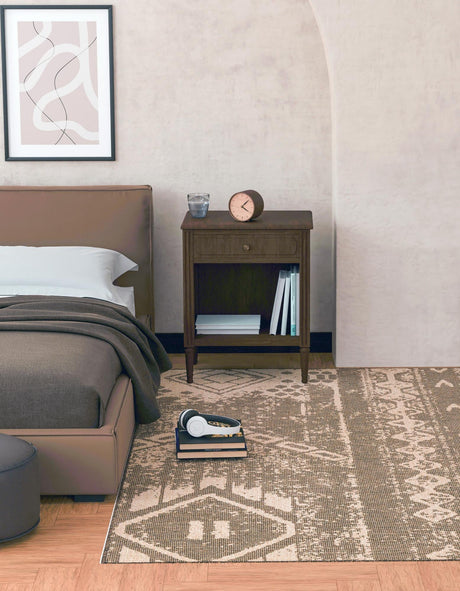 Natural and Brown 12' x 12' Dunes Square Area Rug 100% Polypropylene With Cotton Backing Carpet for Living, Dining, Office, Dorms, Bedrooms for Sale at Rug Engine
