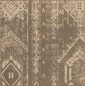 Natural and Brown 8' x 8' Dunes Square Area Rug 100% Polypropylene With Cotton Backing Carpet for Living, Dining, Office, Dorms, Bedrooms for Sale at Rug Engine