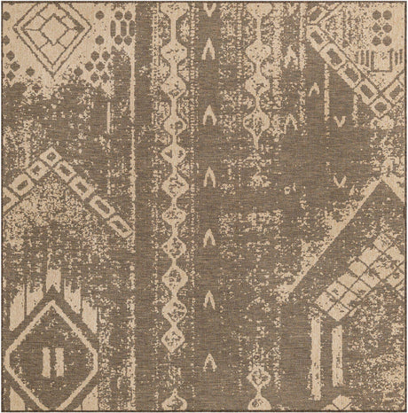 Natural and Brown 8' x 8' Dunes Square Area Rug 100% Polypropylene With Cotton Backing Carpet for Living, Dining, Office, Dorms, Bedrooms for Sale at Rug Engine