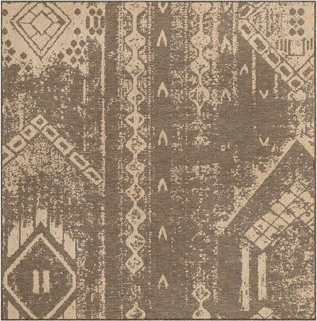 Natural and Brown 8' x 8' Dunes Square Area Rug 100% Polypropylene With Cotton Backing Carpet for Living, Dining, Office, Dorms, Bedrooms for Sale at Rug Engine