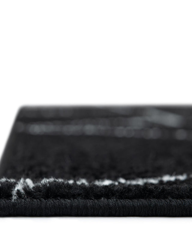 Black 10' x 10' Trellis Frieze Square Area Rug Geometric Modern Unique Stain Resistant Easy Clean Carpet for Living, Dining, Bedrooms, Office for Sale at Rug Engine