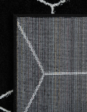 Black 10' x 10' Trellis Frieze Square Area Rug Geometric Modern Unique Stain Resistant Easy Clean Carpet for Living, Dining, Bedrooms, Office for Sale at Rug Engine
