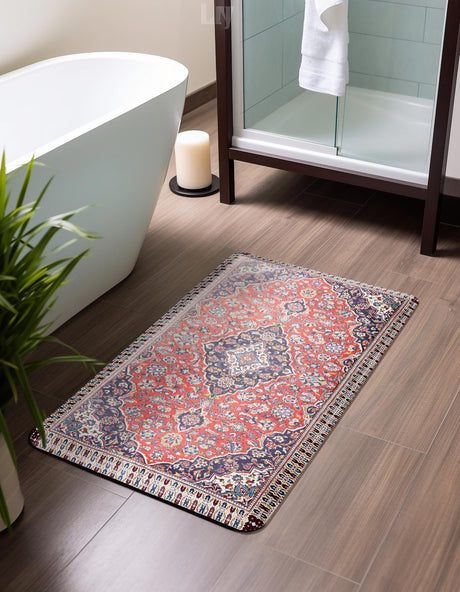 Anti-Fatigue Red 2' x 3' Comfort Standing Mat  for Kitchen, Bath, Laundry Room, Office Colorful PVC Durable Non-Slip Water Resistant Spill Proof Rug Thick Rubber for Sale at Rug Engine