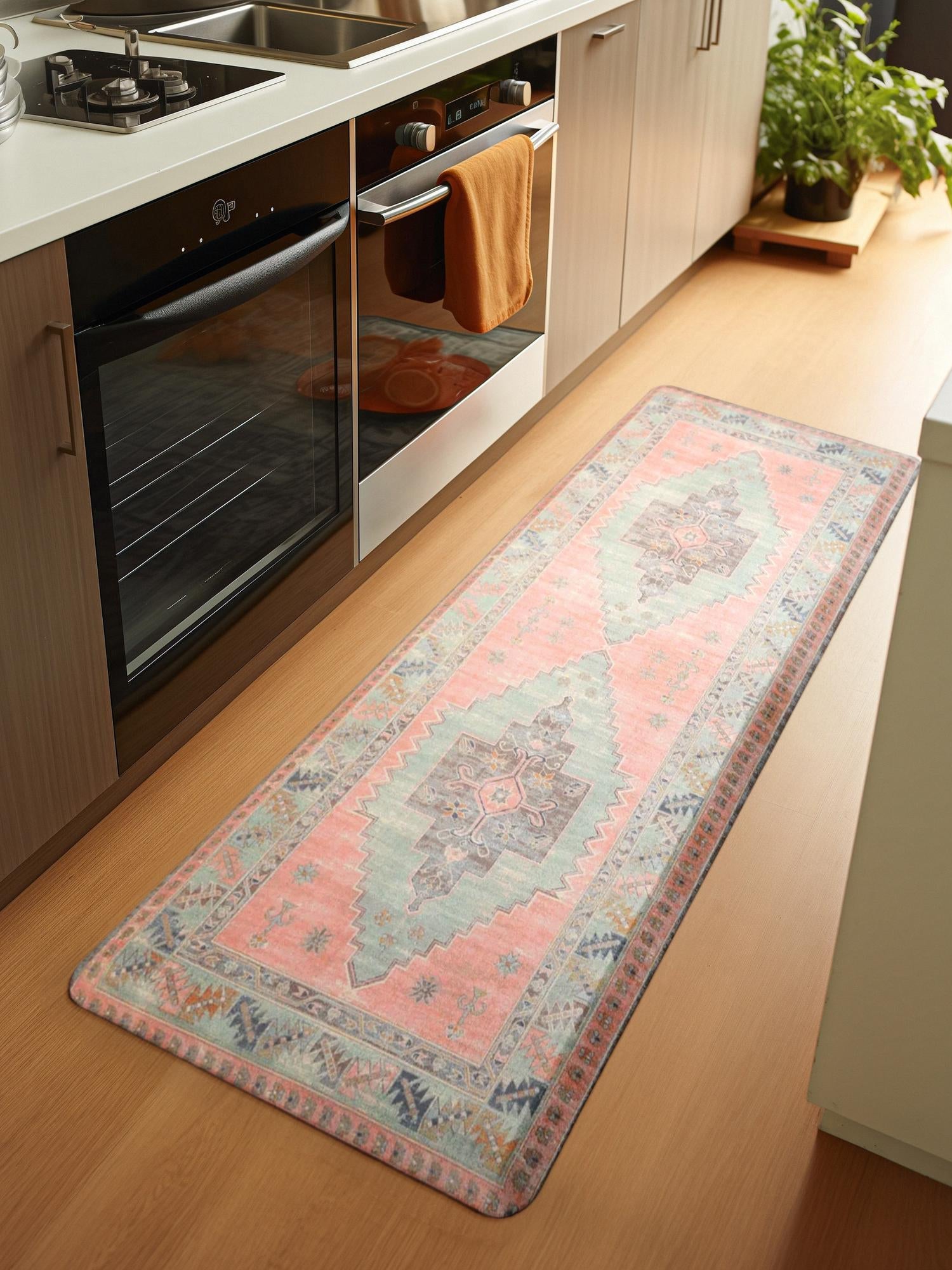 Anti-Fatigue Rose Pink 2' x 3' Comfort Standing Mat  for Kitchen, Bath, Laundry Room, Office Colorful PVC Durable Non-Slip Water Resistant Spill Proof Rug Thick Rubber for Sale at Rug Engine