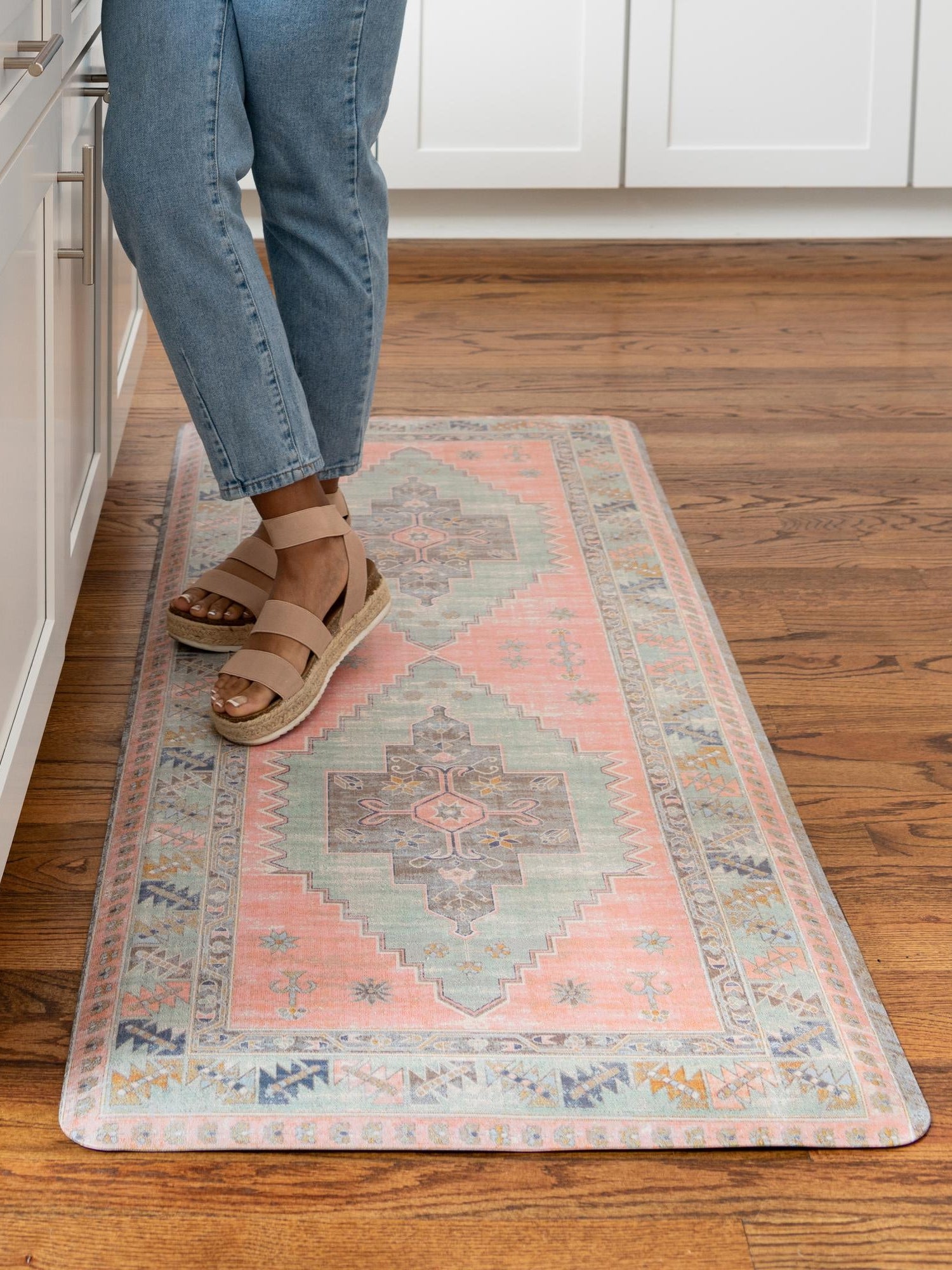 Anti-Fatigue Rose Pink 2' x 3' Comfort Standing Mat  for Kitchen, Bath, Laundry Room, Office Colorful PVC Durable Non-Slip Water Resistant Spill Proof Rug Thick Rubber for Sale at Rug Engine