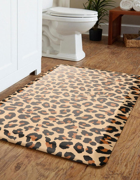 Beige Brown 2' x 3' Comfort Mat Rectangle Rug