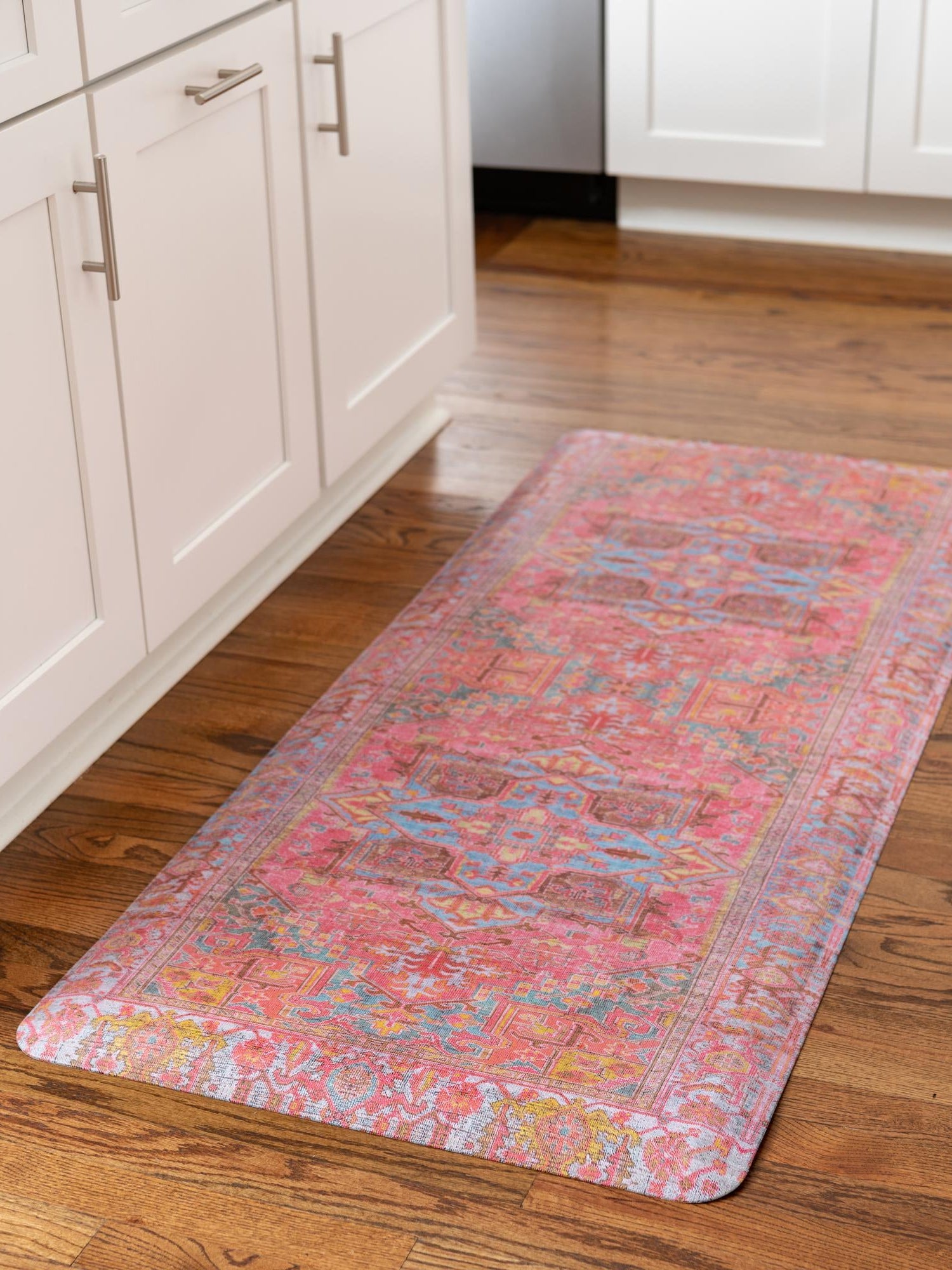 Anti-Fatigue Pink 2' x 3' Comfort Standing Mat  for Kitchen, Bath, Laundry Room, Office Colorful PVC Durable Non-Slip Water Resistant Spill Proof Rug Thick Rubber for Sale at Rug Engine