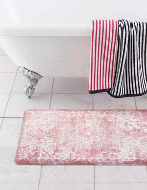 Anti-Fatigue Rose Pink 2' x 3' Comfort Standing Mat  for Kitchen, Bath, Laundry Room, Office Colorful PVC Durable Non-Slip Water Resistant Spill Proof Rug Thick Rubber for Sale at Rug Engine