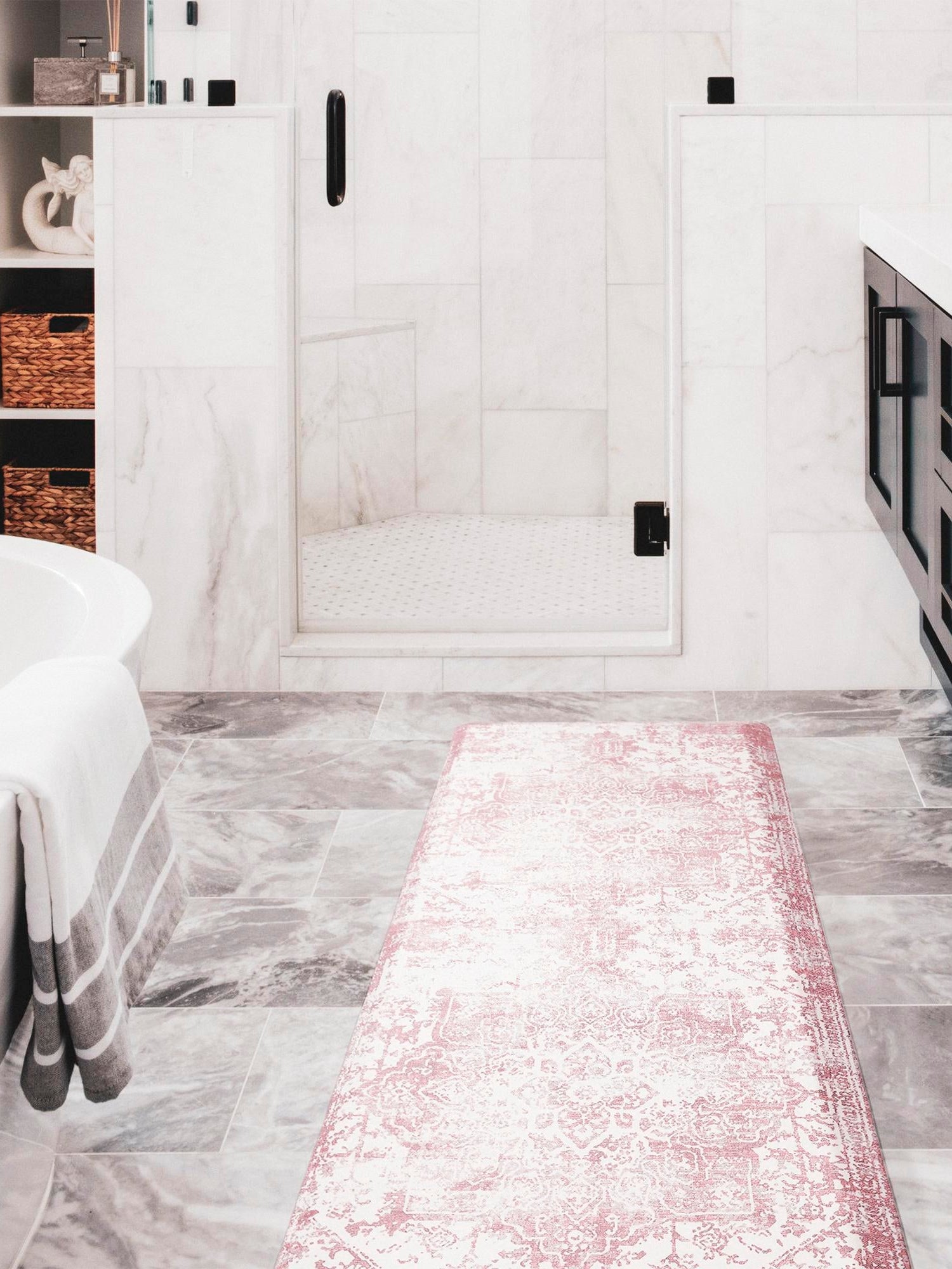 Anti-Fatigue Rose Pink 2' x 3' Comfort Standing Mat  for Kitchen, Bath, Laundry Room, Office Colorful PVC Durable Non-Slip Water Resistant Spill Proof Rug Thick Rubber for Sale at Rug Engine