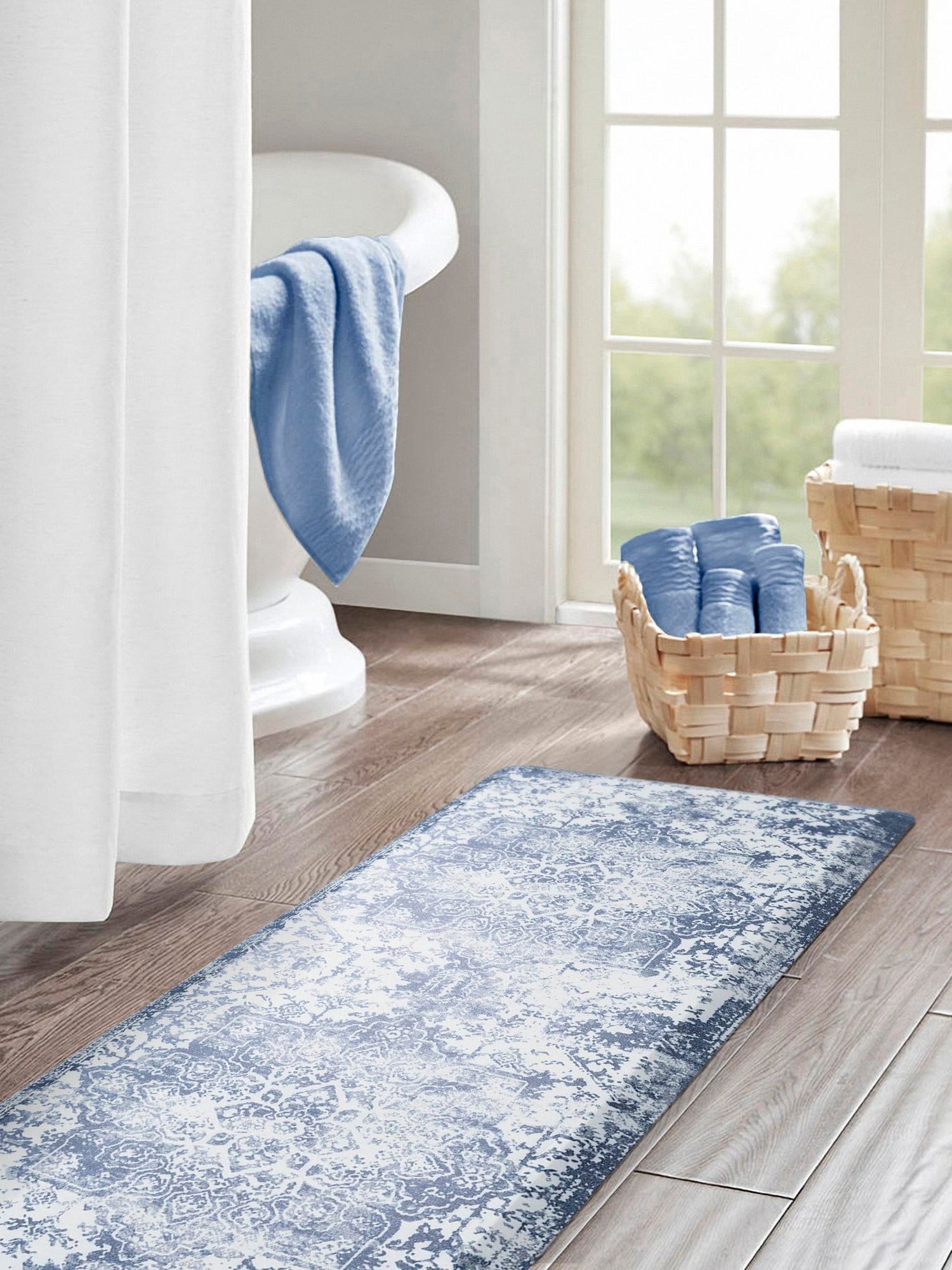 Anti-Fatigue Blue 2' x 3' Comfort Standing Mat  for Kitchen, Bath, Laundry Room, Office Colorful PVC Durable Non-Slip Water Resistant Spill Proof Rug Thick Rubber for Sale at Rug Engine