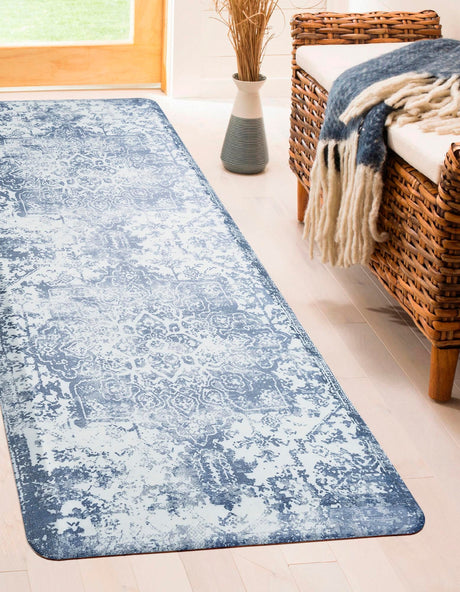 Anti-Fatigue Blue 2' x 5' Comfort Standing Mat  for Kitchen, Bath, Laundry Room, Office Colorful PVC Durable Non-Slip Water Resistant Spill Proof Rug Thick Rubber for Sale at Rug Engine