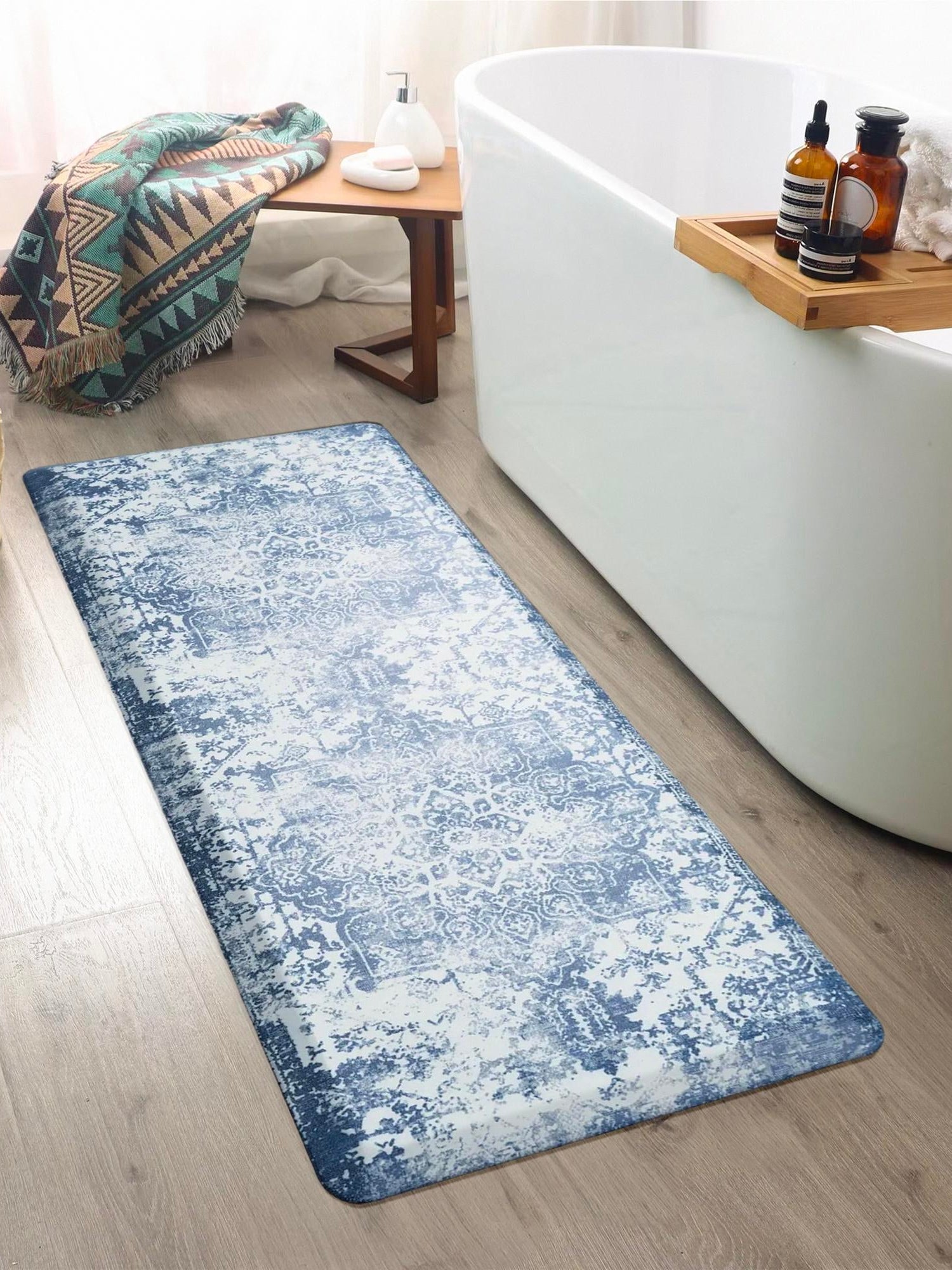 Anti-Fatigue Blue 2' x 3' Comfort Standing Mat  for Kitchen, Bath, Laundry Room, Office Colorful PVC Durable Non-Slip Water Resistant Spill Proof Rug Thick Rubber for Sale at Rug Engine