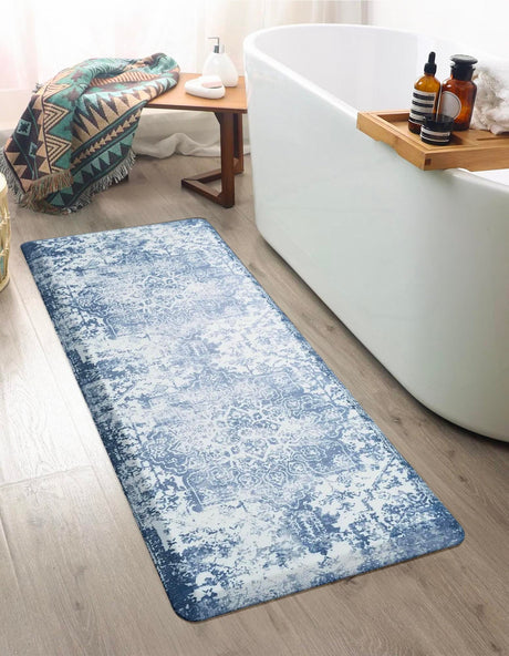 Anti-Fatigue Blue 2' x 3' Comfort Standing Mat  for Kitchen, Bath, Laundry Room, Office Colorful PVC Durable Non-Slip Water Resistant Spill Proof Rug Thick Rubber for Sale at Rug Engine