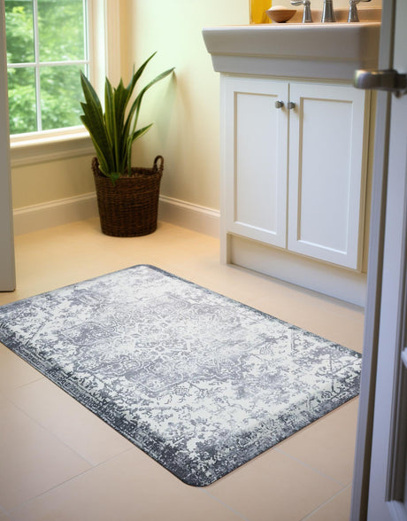 Anti-Fatigue Gray 2' x 3' Comfort Standing Mat  for Kitchen, Bath, Laundry Room, Office Colorful PVC Durable Non-Slip Water Resistant Spill Proof Rug Thick Rubber for Sale at Rug Engine