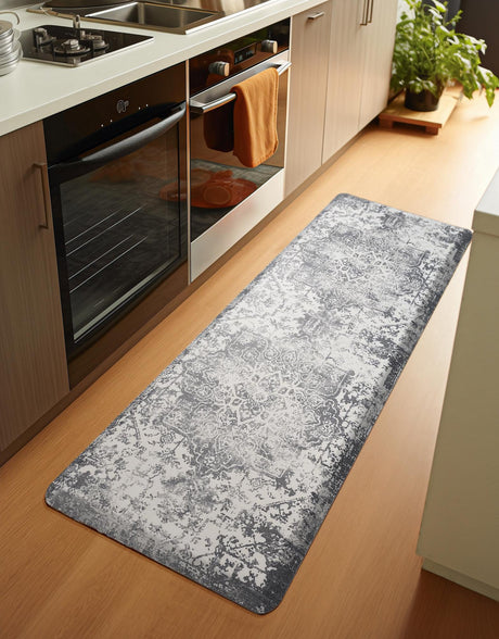 Anti-Fatigue Gray 2' x 5' Comfort Standing Mat  for Kitchen, Bath, Laundry Room, Office Colorful PVC Durable Non-Slip Water Resistant Spill Proof Rug Thick Rubber for Sale at Rug Engine