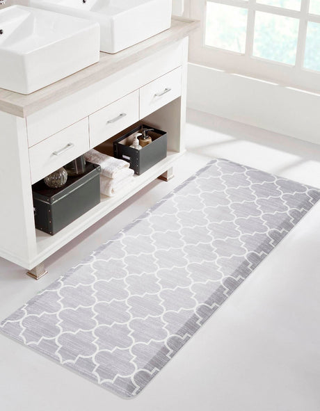 Anti-Fatigue Gray 2' x 5' Comfort Standing Mat  for Kitchen, Bath, Laundry Room, Office Colorful PVC Durable Non-Slip Water Resistant Spill Proof Rug Thick Rubber for Sale at Rug Engine