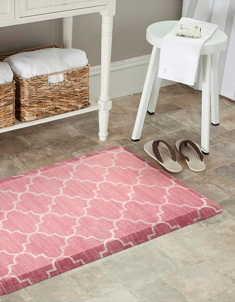 Anti-Fatigue Rose Pink 2' x 3' Comfort Standing Mat  for Kitchen, Bath, Laundry Room, Office Colorful PVC Durable Non-Slip Water Resistant Spill Proof Rug Thick Rubber for Sale at Rug Engine