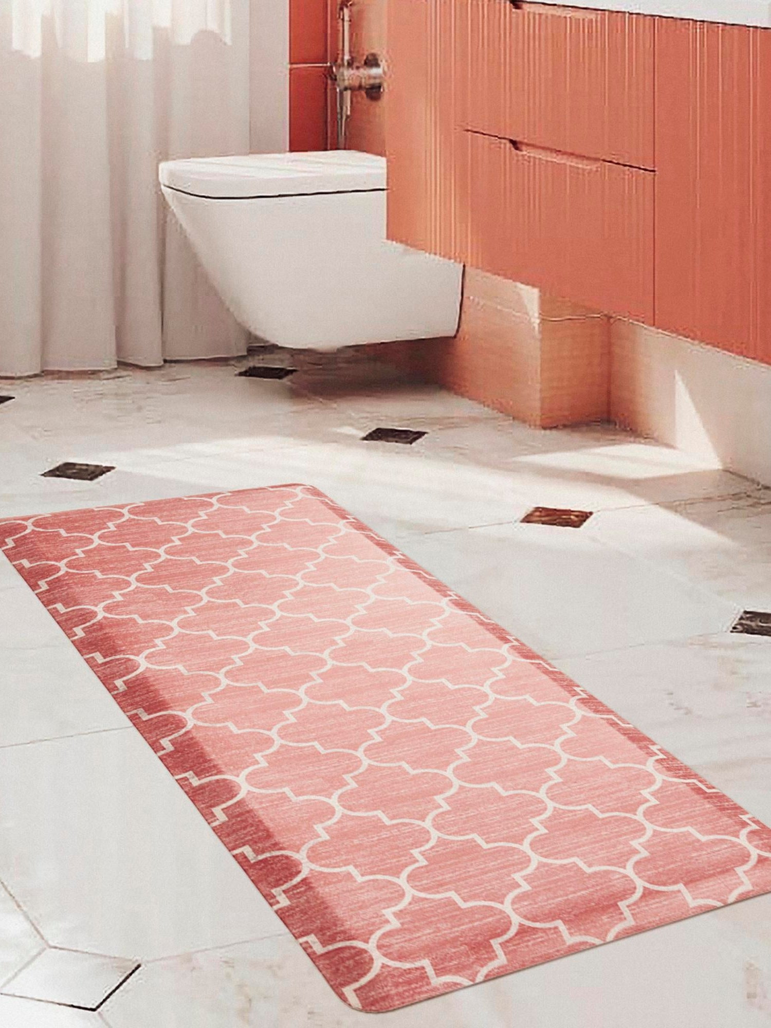 Anti-Fatigue Rose Pink 2' x 3' Comfort Standing Mat  for Kitchen, Bath, Laundry Room, Office Colorful PVC Durable Non-Slip Water Resistant Spill Proof Rug Thick Rubber for Sale at Rug Engine