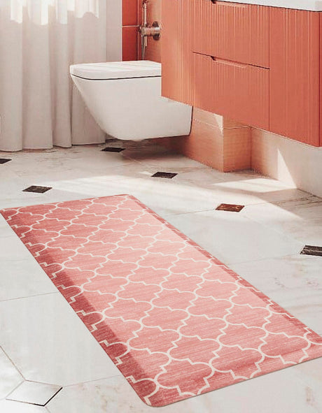 Anti-Fatigue Rose Pink 2' x 3' Comfort Standing Mat  for Kitchen, Bath, Laundry Room, Office Colorful PVC Durable Non-Slip Water Resistant Spill Proof Rug Thick Rubber for Sale at Rug Engine
