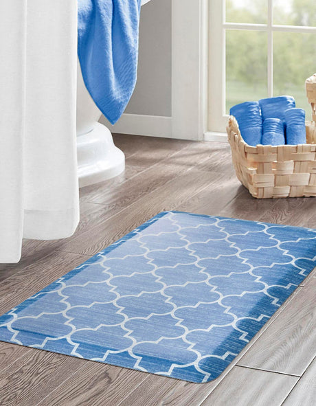 Blue 2' x 3' Comfort Mat Rectangle Rug