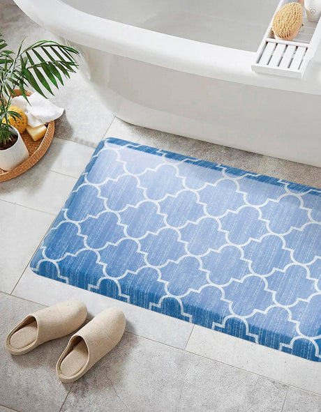 Anti-Fatigue Blue 2' x 3' Comfort Standing Mat  for Kitchen, Bath, Laundry Room, Office Colorful PVC Durable Non-Slip Water Resistant Spill Proof Rug Thick Rubber for Sale at Rug Engine