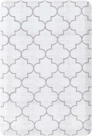 White Gray 2' x 3' Comfort Mat Rectangle Rug