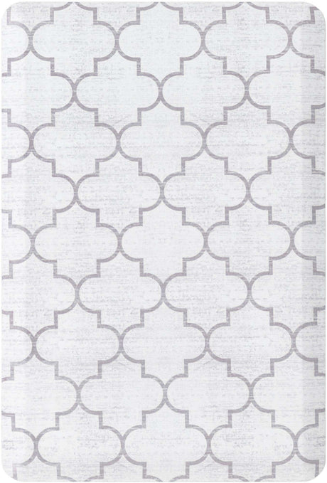 White Gray 2' x 3' Comfort Mat Rectangle Rug