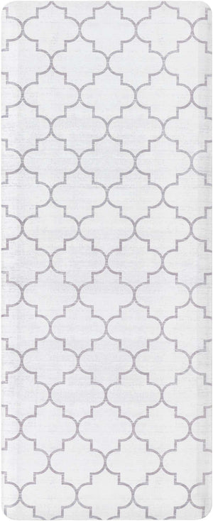 White Gray 2' x 5' Comfort Mat Rectangle Rug