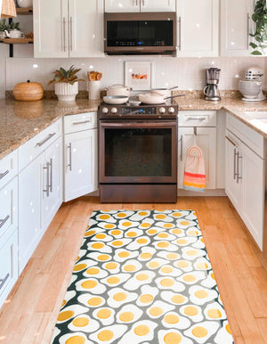 Black and White 2' x 3' Comfort Mat Rectangle Rug