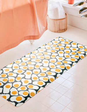 Black and White 2' x 3' Comfort Mat Rectangle Rug