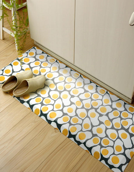 Anti-Fatigue Black and White 2' x 5' Comfort Standing Mat  for Kitchen, Bath, Laundry Room, Office Colorful PVC Durable Non-Slip Water Resistant Spill Proof Rug Thick Rubber for Sale at Rug Engine