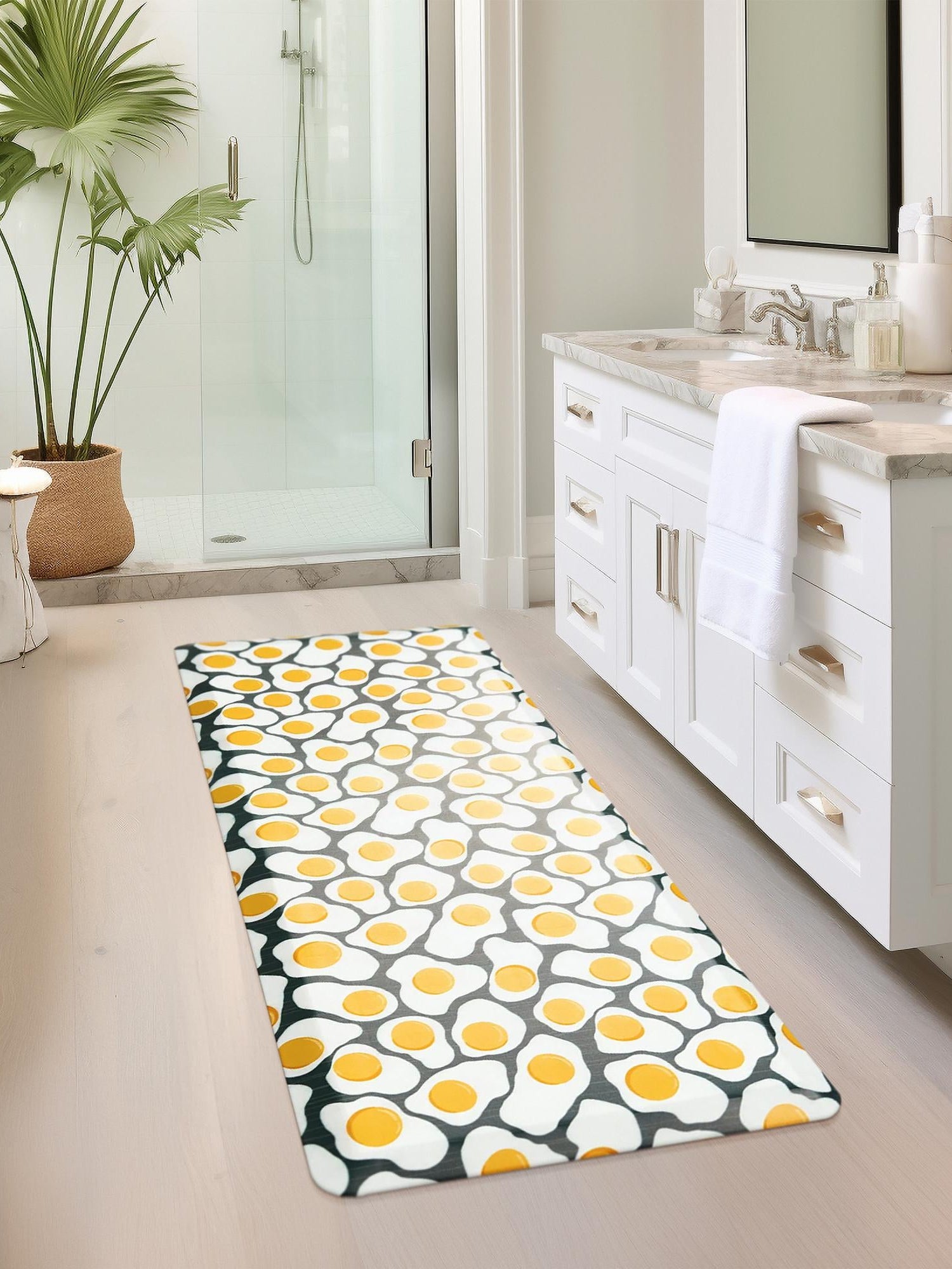 Anti-Fatigue Black and White 2' x 3' Comfort Standing Mat  for Kitchen, Bath, Laundry Room, Office Colorful PVC Durable Non-Slip Water Resistant Spill Proof Rug Thick Rubber for Sale at Rug Engine