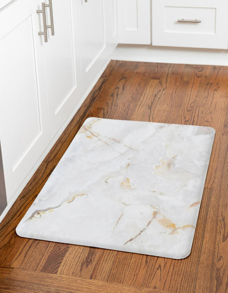 Anti-Fatigue Ivory 2' x 3' Comfort Standing Mat  for Kitchen, Bath, Laundry Room, Office Colorful PVC Durable Non-Slip Water Resistant Spill Proof Rug Thick Rubber for Sale at Rug Engine