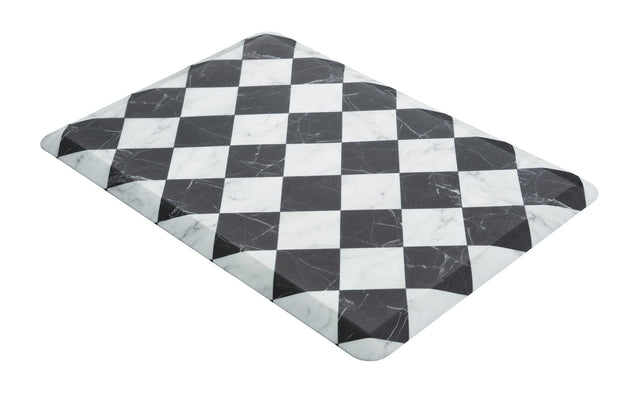 Black and White 2' x 3' Comfort Mat Rectangle Rug