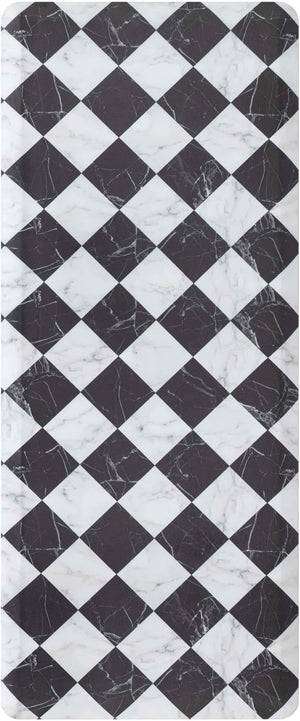 Black and White 2' x 5' Comfort Mat Rectangle Rug