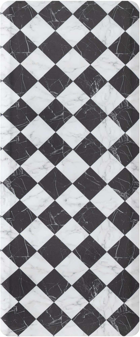 Black and White 2' x 5' Comfort Mat Rectangle Rug