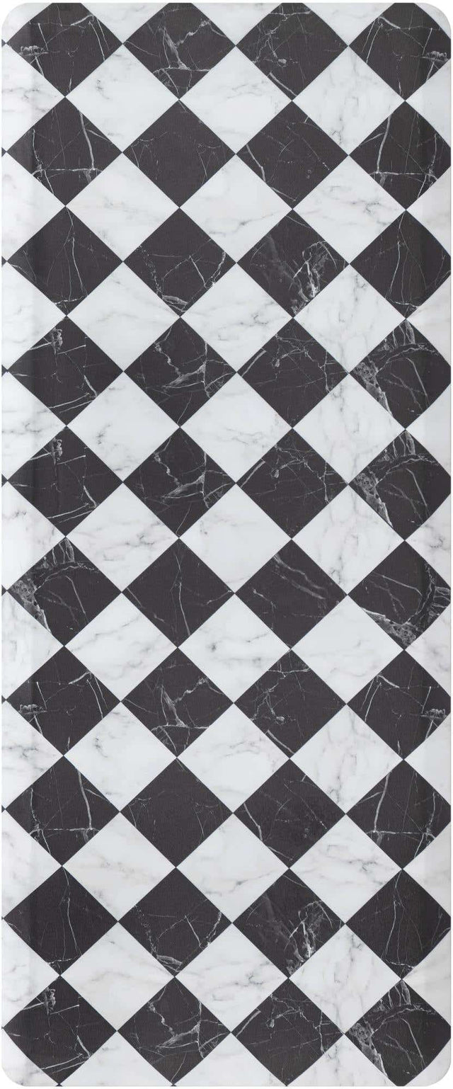 Black and White 2' x 5' Comfort Mat Rectangle Rug