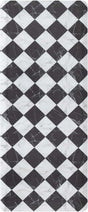 Black and White 2' x 5' Comfort Mat Rectangle Rug