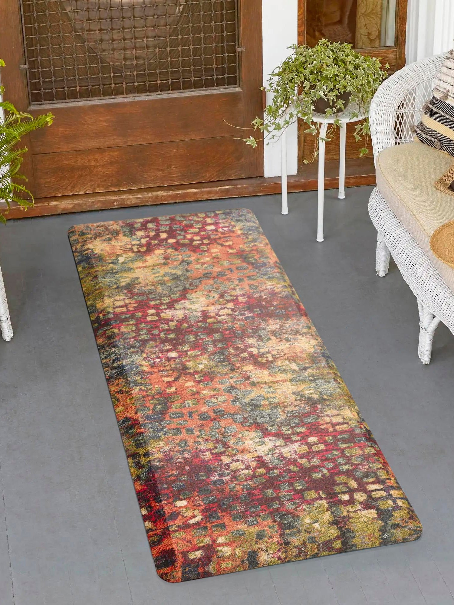Anti-Fatigue Multicolor 2' x 3' Comfort Standing Mat  for Kitchen, Bath, Laundry Room, Office Colorful PVC Durable Non-Slip Water Resistant Spill Proof Rug Thick Rubber for Sale at Rug Engine