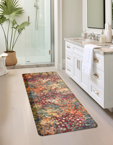 Anti-Fatigue Multicolor 2' x 3' Comfort Standing Mat  for Kitchen, Bath, Laundry Room, Office Colorful PVC Durable Non-Slip Water Resistant Spill Proof Rug Thick Rubber for Sale at Rug Engine