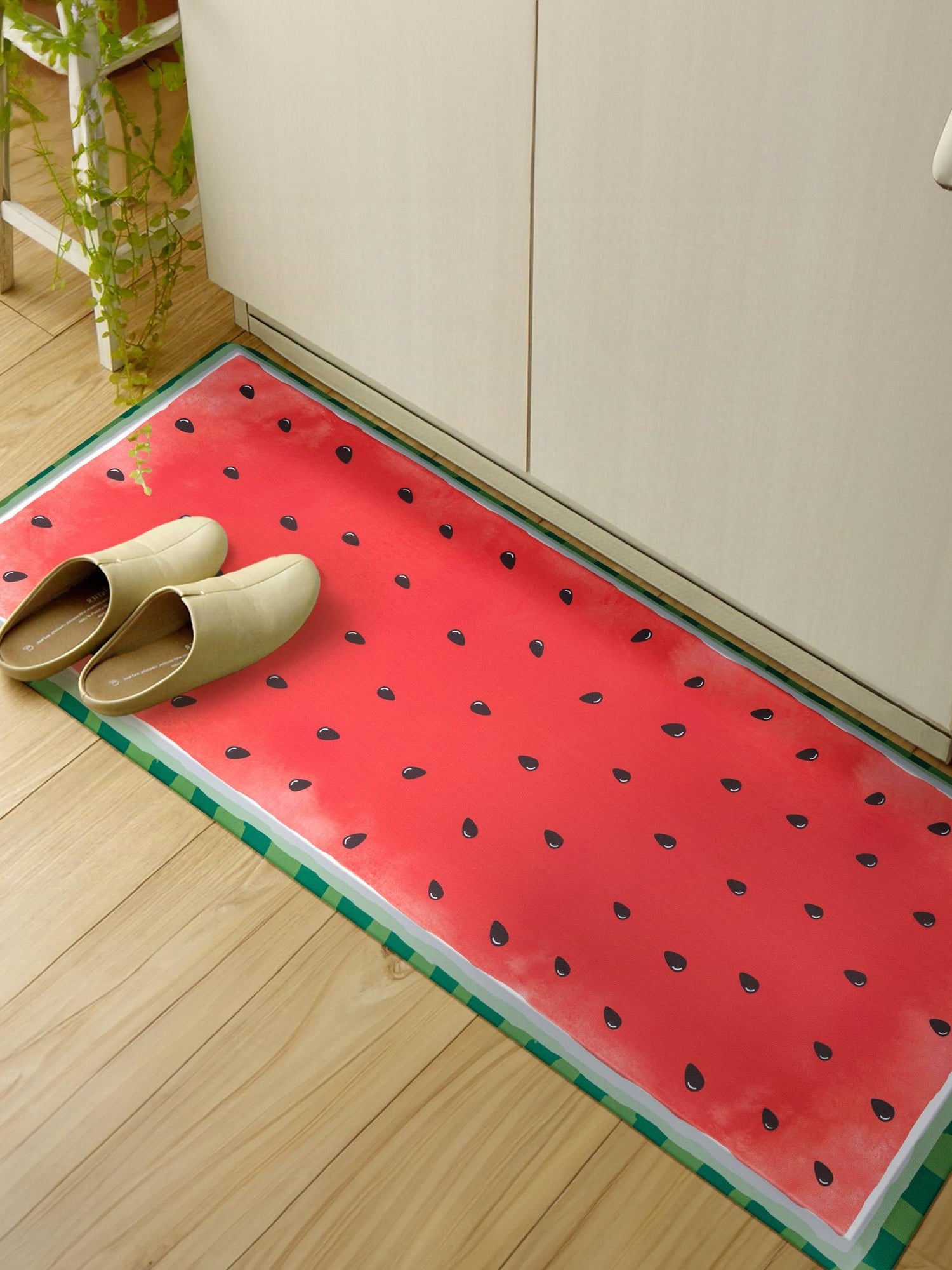 Anti-Fatigue Watermelon Red 2' x 3' Comfort Standing Mat  for Kitchen, Bath, Laundry Room, Office Colorful PVC Durable Non-Slip Water Resistant Spill Proof Rug Thick Rubber for Sale at Rug Engine