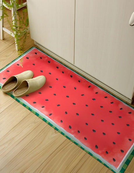 Anti-Fatigue Watermelon Red 2' x 3' Comfort Standing Mat  for Kitchen, Bath, Laundry Room, Office Colorful PVC Durable Non-Slip Water Resistant Spill Proof Rug Thick Rubber for Sale at Rug Engine