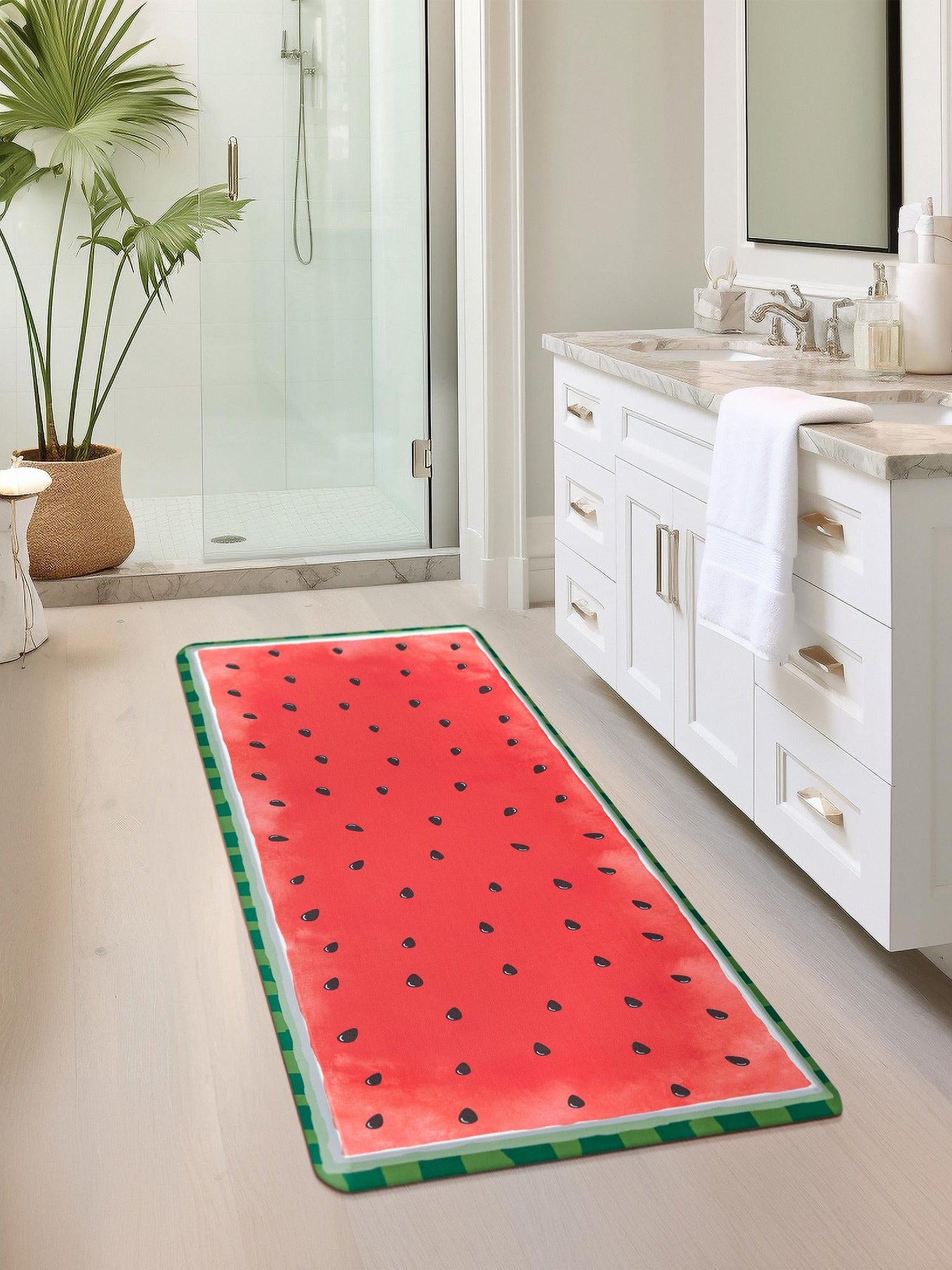 Anti-Fatigue Watermelon Red 2' x 3' Comfort Standing Mat  for Kitchen, Bath, Laundry Room, Office Colorful PVC Durable Non-Slip Water Resistant Spill Proof Rug Thick Rubber for Sale at Rug Engine