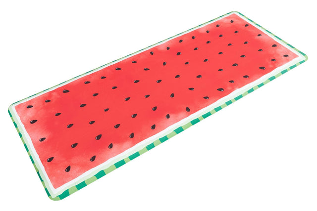 Anti-Fatigue Watermelon Red 2' x 5' Comfort Standing Mat  for Kitchen, Bath, Laundry Room, Office Colorful PVC Durable Non-Slip Water Resistant Spill Proof Rug Thick Rubber for Sale at Rug Engine