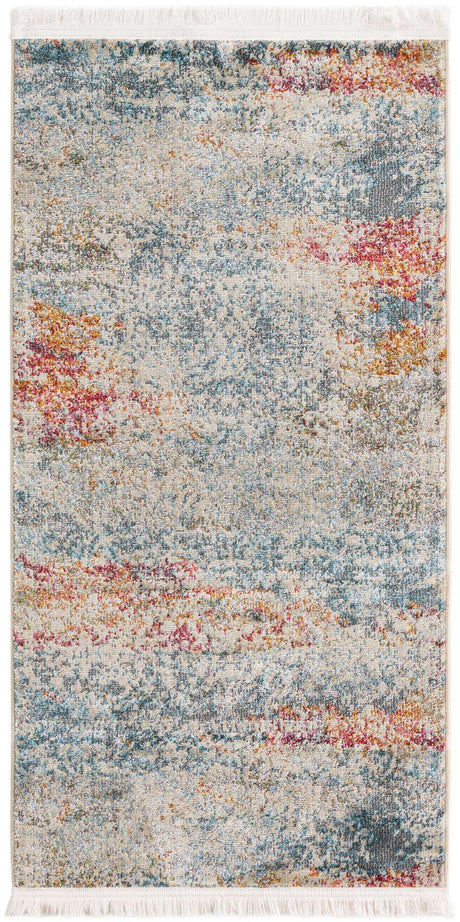 Cream 2' 2 x 4' 1 Baracoa Runner Area Rug 100% Polypropylene Distressed Vintage Living Dining Room Office Traditional Carpet for Sale at Rug Engine