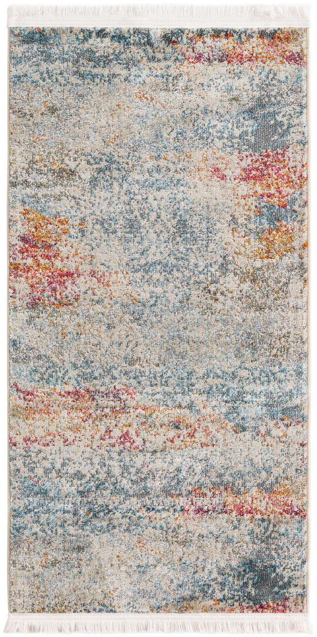 Cream 2' 2 x 4' 1 Baracoa Runner Area Rug 100% Polypropylene Distressed Vintage Living Dining Room Office Traditional Carpet for Sale at Rug Engine