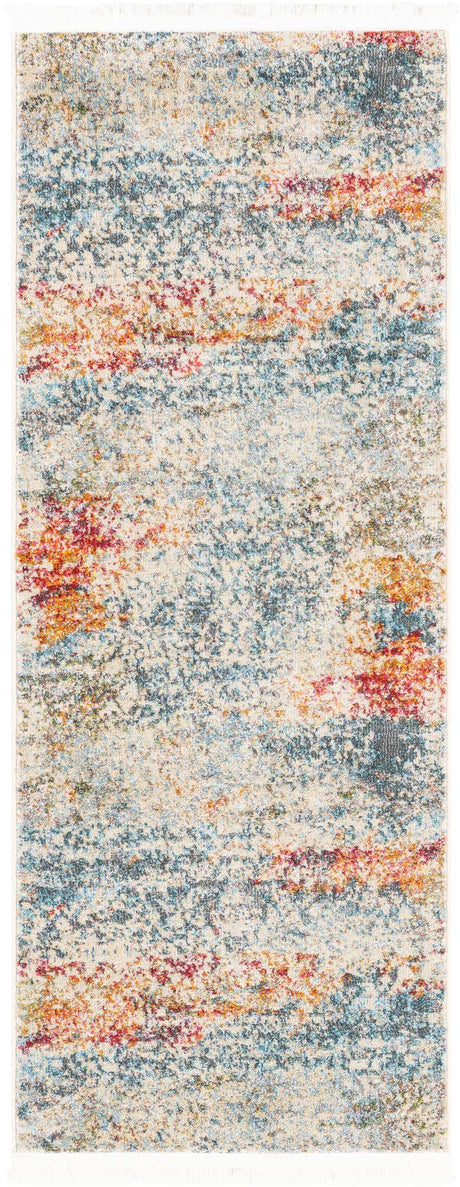 Cream 2' 2 x 5' 3 Baracoa Runner Area Rug 100% Polypropylene Distressed Vintage Living Dining Room Office Traditional Carpet for Sale at Rug Engine