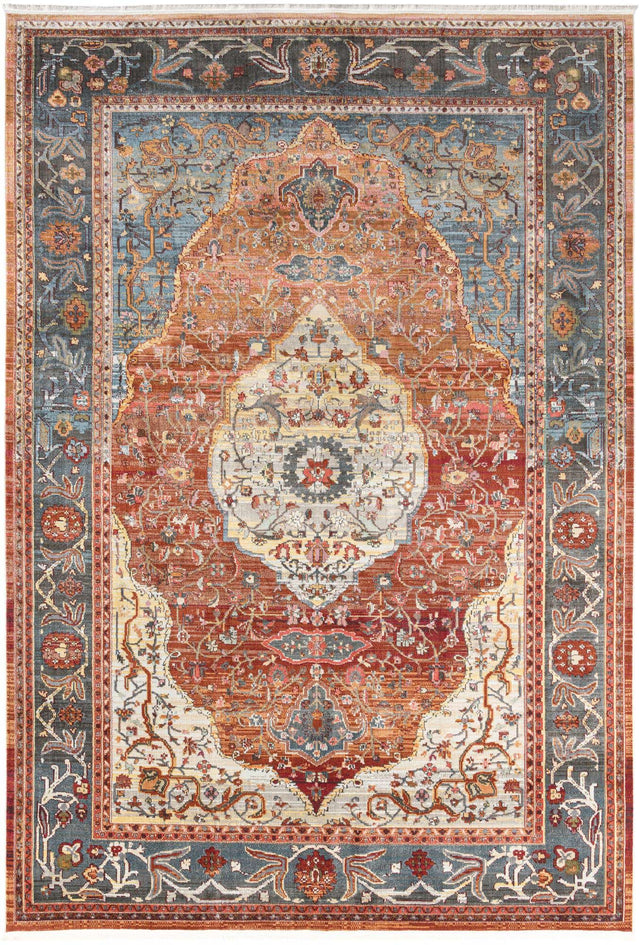 Rust Red 10' x 14' 1 Baracoa Rectangle Area Rug 100% Polypropylene Distressed Vintage Living Dining Room Office Traditional Carpet for Sale at Rug Engine